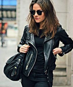 Cute Leather Biker Jacket from Topshop - size 6